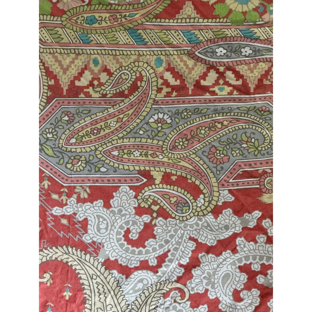 Pottery Barn Paisley Floral Duvet Cover Red Bohemian Bedding Harper Full Queen